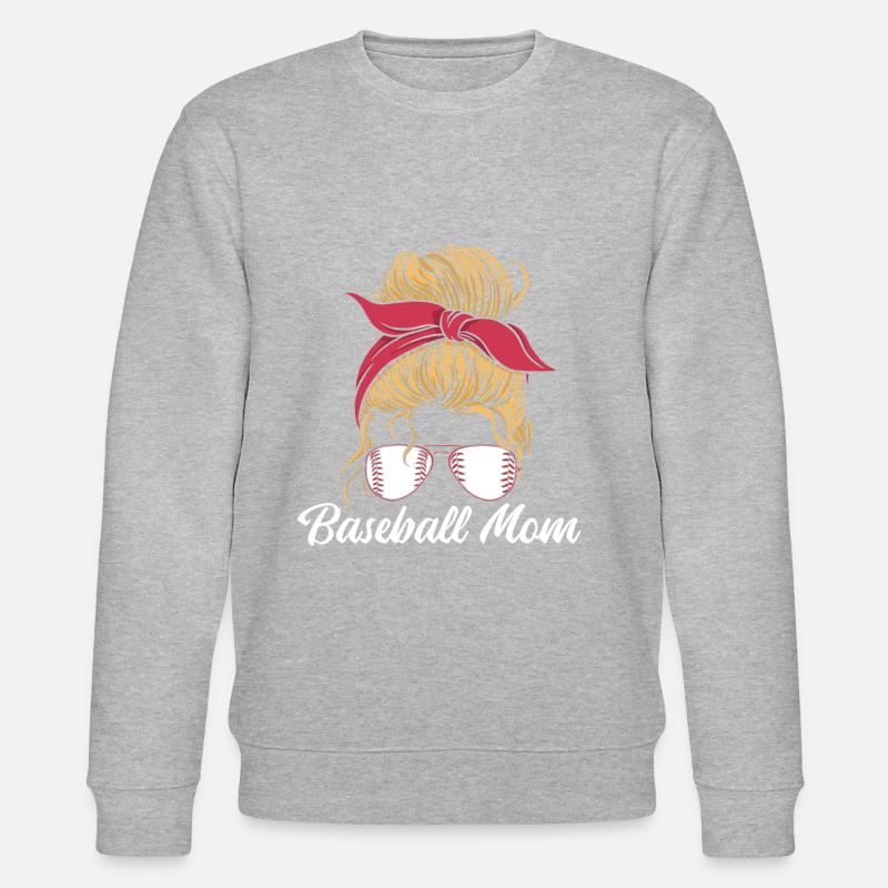 Maman baseball, maman baseball - Sweat bio CHANGER Stanley/Stella Unisexe - gris chiné