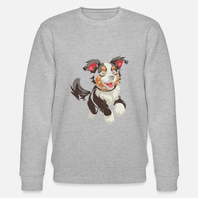 Hund Vierbeiner Niedlich - Stanley/Stella Unisex Bio-Sweatshirt CHANGER  - Grau meliert