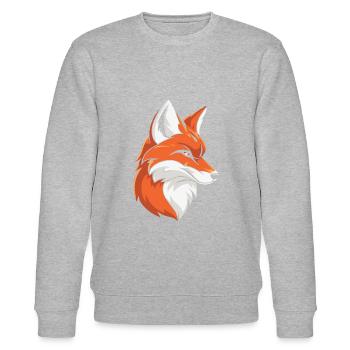 Fuchs Cool - Stanley/Stella Unisex Bio-Sweatshirt CHANGER  - Grau meliert - Vorne - Nik (191cm) & Marisol (170cm)