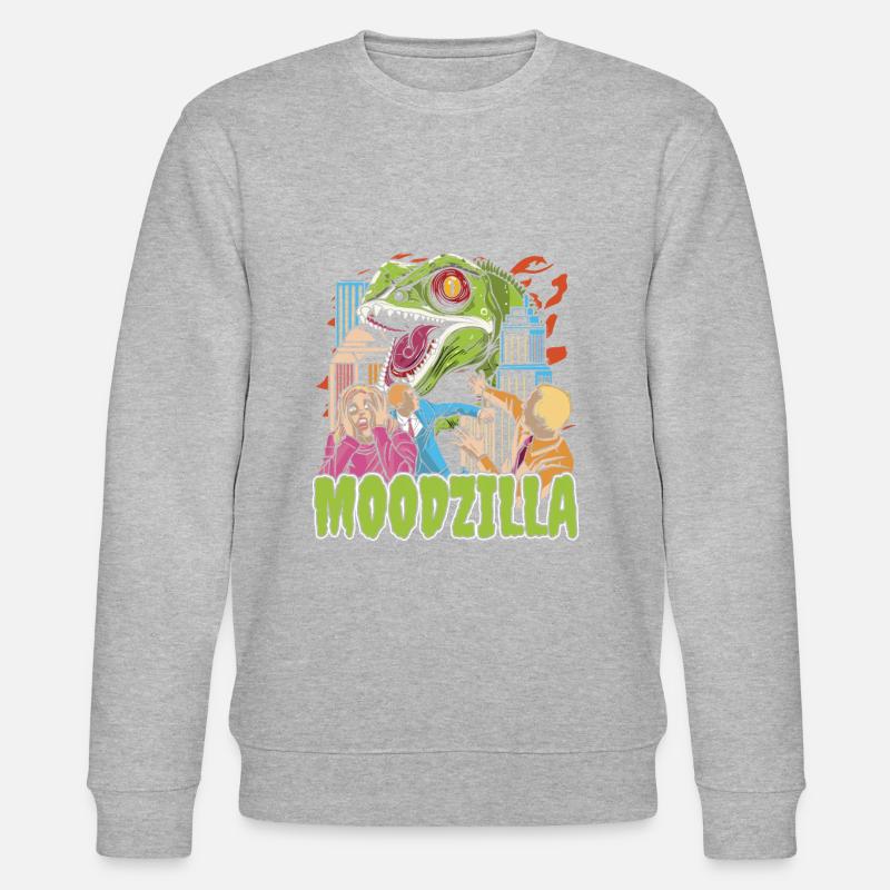 Chameleon Chamäleon Lustig - Stanley/Stella Unisex Bio-Sweatshirt CHANGER  - Grau meliert