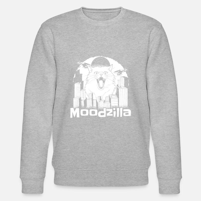 Katze Witzig - Stanley/Stella Unisex Bio-Sweatshirt CHANGER  - Grau meliert