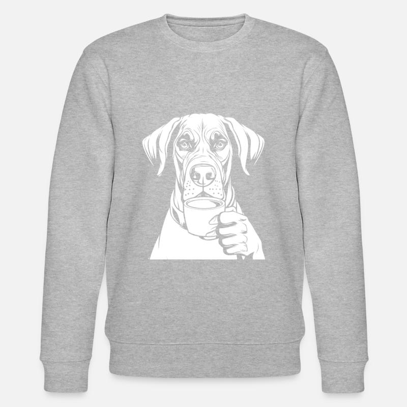 Café Dogue Allemand - Sweat bio CHANGER Stanley/Stella Unisexe - gris chiné