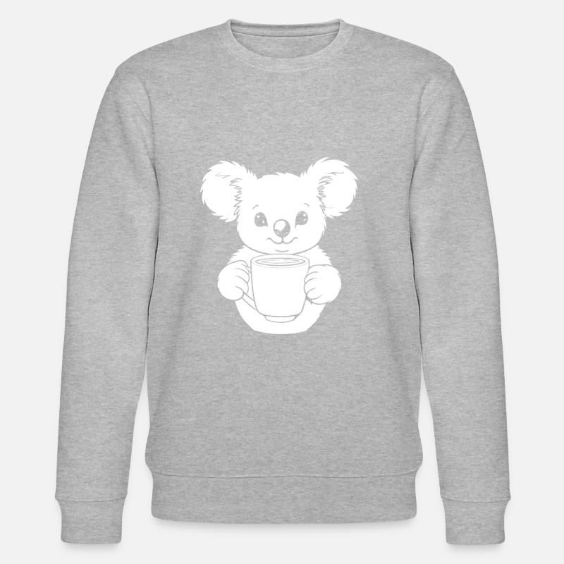 Koalabär Kaffee - Stanley/Stella Unisex Bio-Sweatshirt CHANGER  - Grau meliert