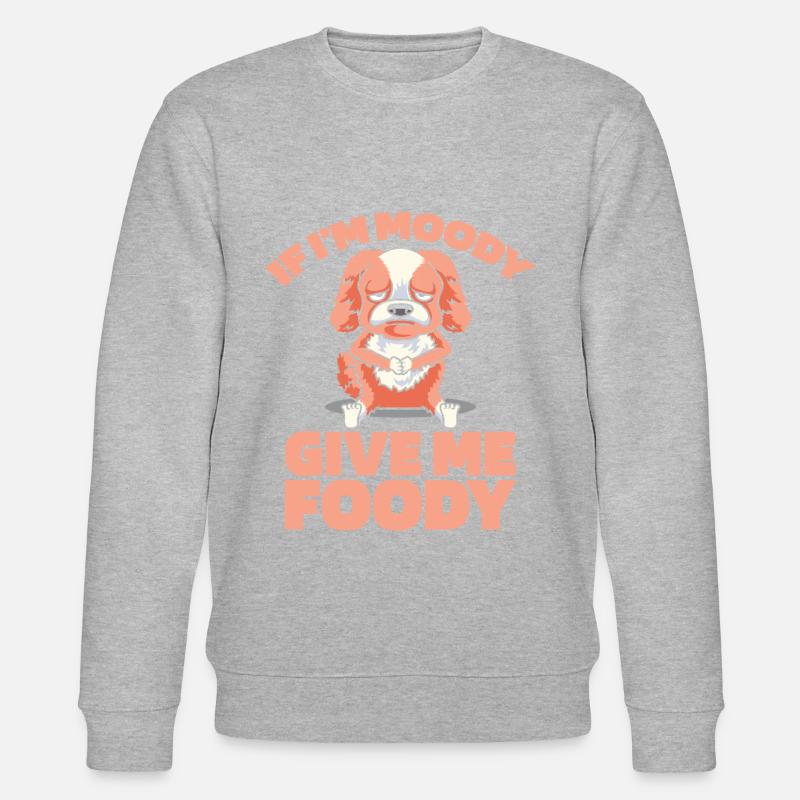 King Charles Cavalier Witzig - Stanley/Stella Unisex Bio-Sweatshirt CHANGER  - Grau meliert