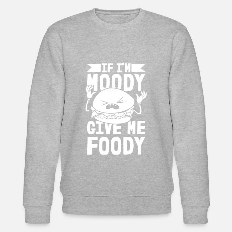 Burger Hamburger Lustig - Stanley/Stella Unisex Bio-Sweatshirt CHANGER  - Grau meliert