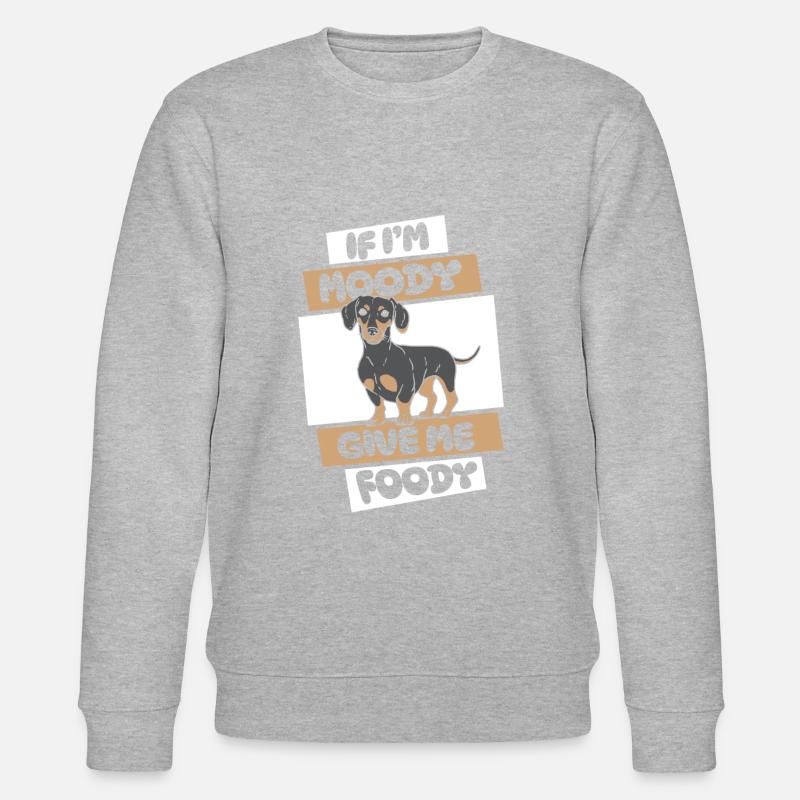 Dackel Dachshund Witzig - Stanley/Stella Unisex Bio-Sweatshirt CHANGER - Grau meliert