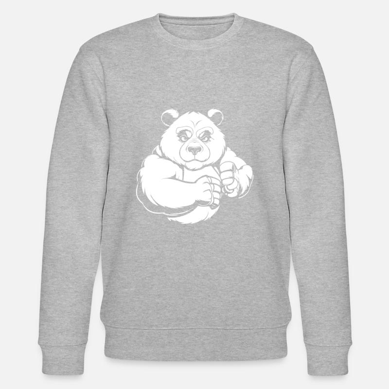 Giant Panda Panda Bear - Stanley/Stella CHANGER Unisex Organic Sweatshirt - heather grey