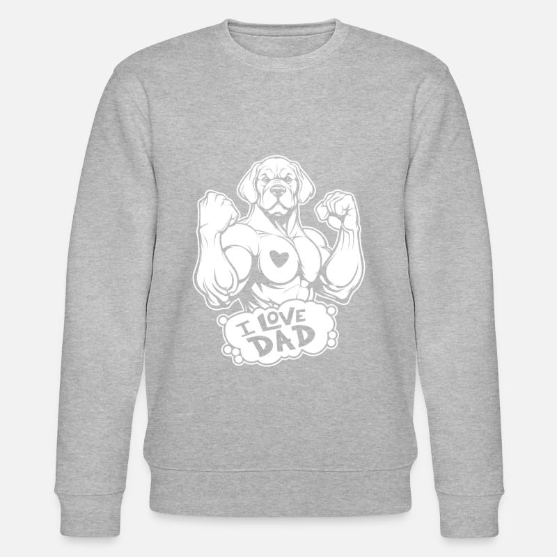 Labrador J’aime papa - Sweat bio CHANGER Stanley/Stella Unisexe - gris chiné