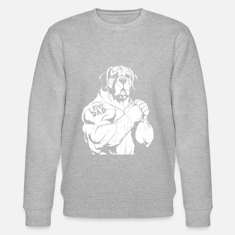 Saint-Bernard J’aime papa - Sweat bio CHANGER Stanley/Stella Unisexe - gris chiné