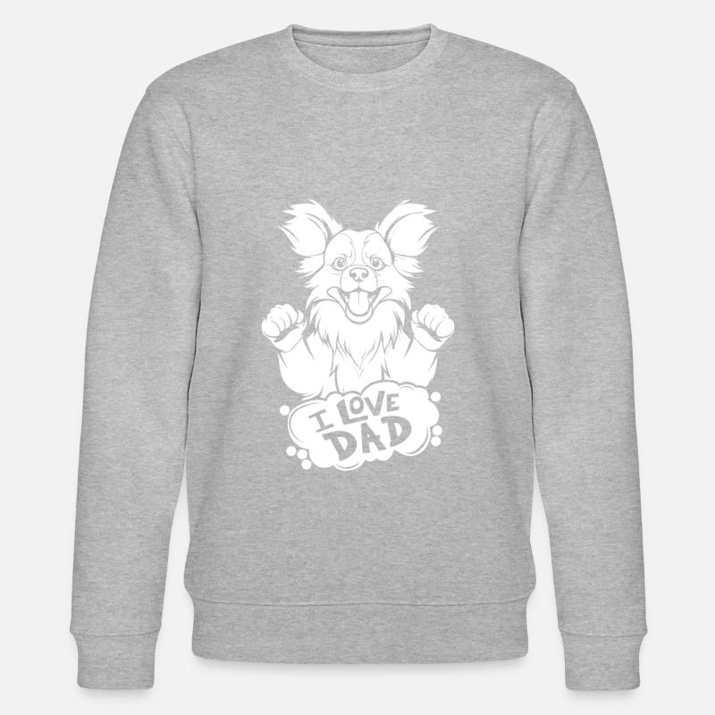 Papillon J’aime Papa - Sweat bio CHANGER Stanley/Stella Unisexe - gris chiné