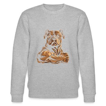 American Bully Cool - Stanley/Stella Unisex Bio-Sweatshirt CHANGER  - Grau meliert - Vorne - Nik (191cm) & Marisol (170cm)