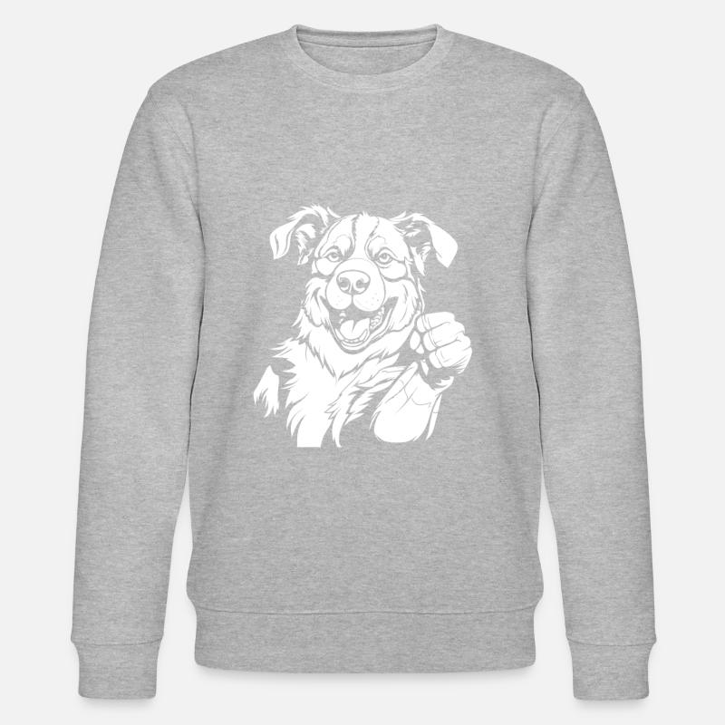 Border Collie - Stanley/Stella Unisex Bio-Sweatshirt CHANGER  - Grau meliert