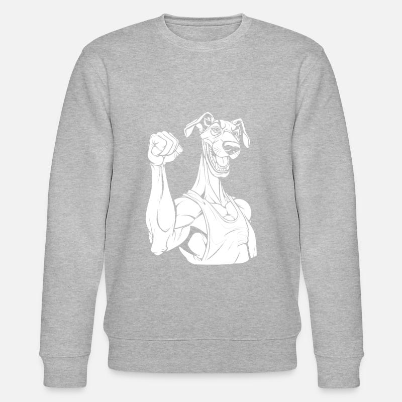 Greyhound Windhund Lustig - Stanley/Stella Unisex Bio-Sweatshirt CHANGER  - Grau meliert