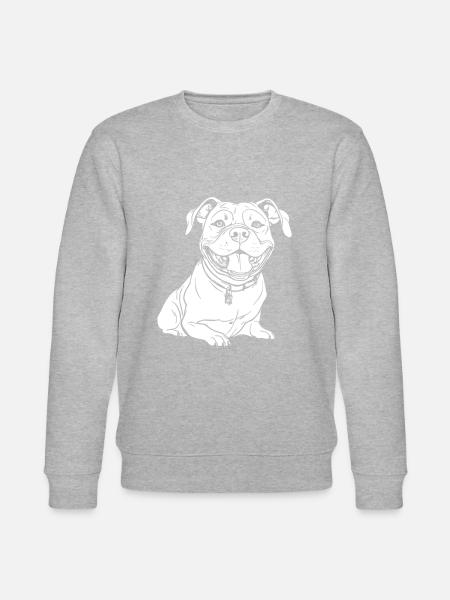 American Bully Souriant - Sweat bio CHANGER Stanley/Stella Unisexe - gris chiné