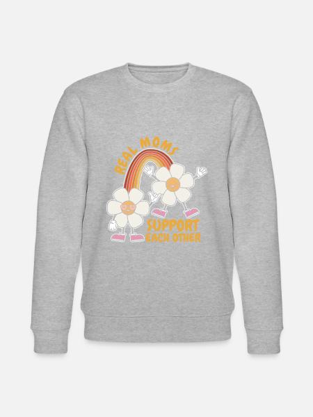 Mom Support Mom - Stanley/Stella CHANGER Unisex Organic Sweatshirt - heather grey