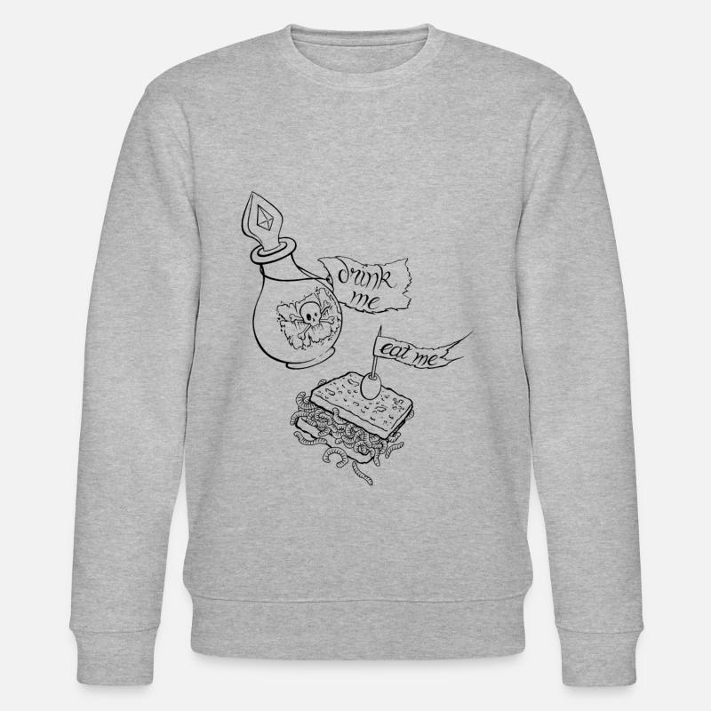 eat me drink me - Stanley/Stella Unisex Bio-Sweatshirt CHANGER  - Grau meliert