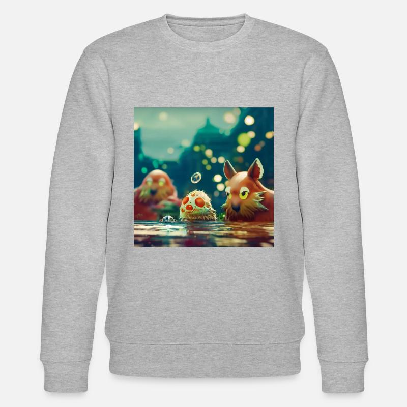 Animafun - Stanley/Stella Unisex Bio-Sweatshirt CHANGER  - Grau meliert