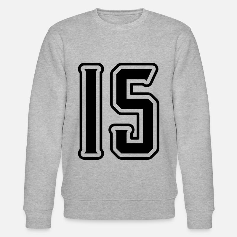 Symbole de 15 chiffres - Sweat bio CHANGER Stanley/Stella Unisexe - gris chiné