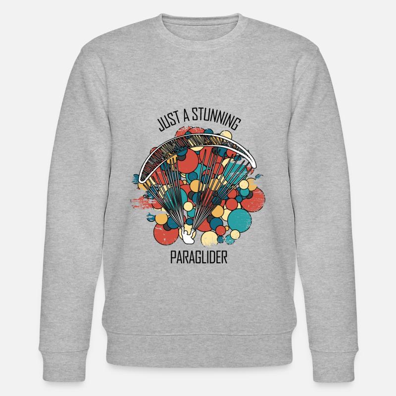 Paragliding Gleitschirm Paragleiter Paraglider - Stanley/Stella Unisex Bio-Sweatshirt CHANGER  - Grau meliert