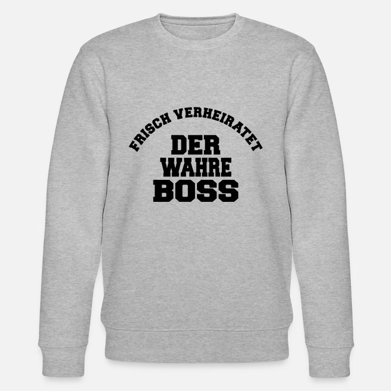 Frisch verheiratet schwarz - Stanley/Stella Unisex Bio-Sweatshirt CHANGER  - Grau meliert