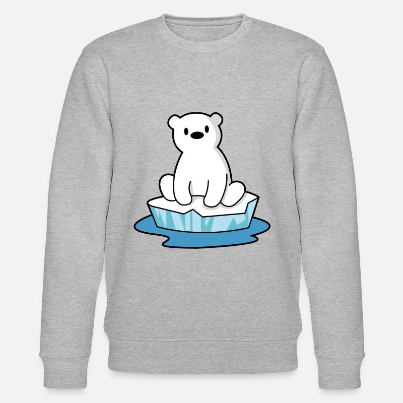 Der sitzende Eisbär - Stanley/Stella Unisex Bio-Sweatshirt CHANGER  - Grau meliert