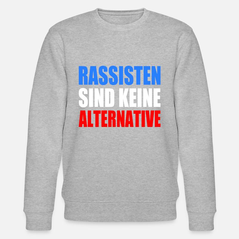 rassisten sind keine alternative - Stanley/Stella Unisex Bio-Sweatshirt CHANGER  - Grau meliert