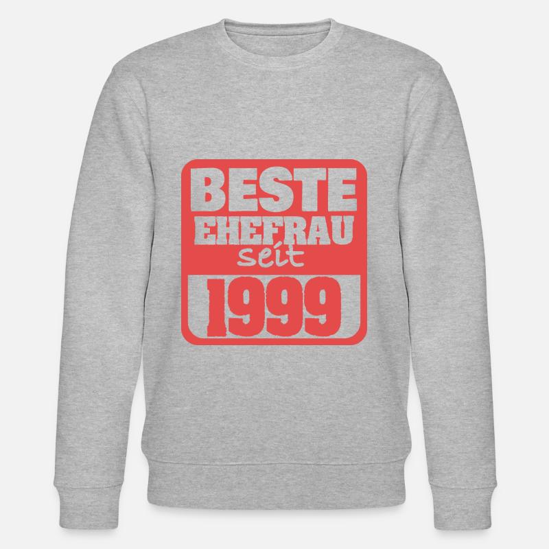 Ehefrau 1999 - Stanley/Stella Unisex Bio-Sweatshirt CHANGER  - Grau meliert