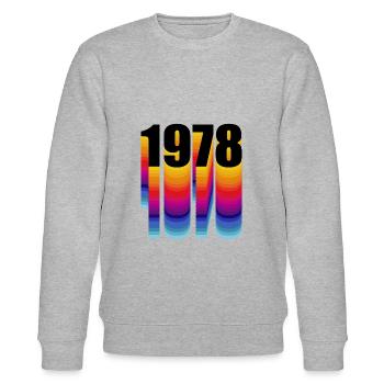 1978 Geburtsjahr Geburtstag - Stanley/Stella Unisex Bio-Sweatshirt CHANGER  - Grau meliert - Vorne - Nik (191cm) & Marisol (170cm)