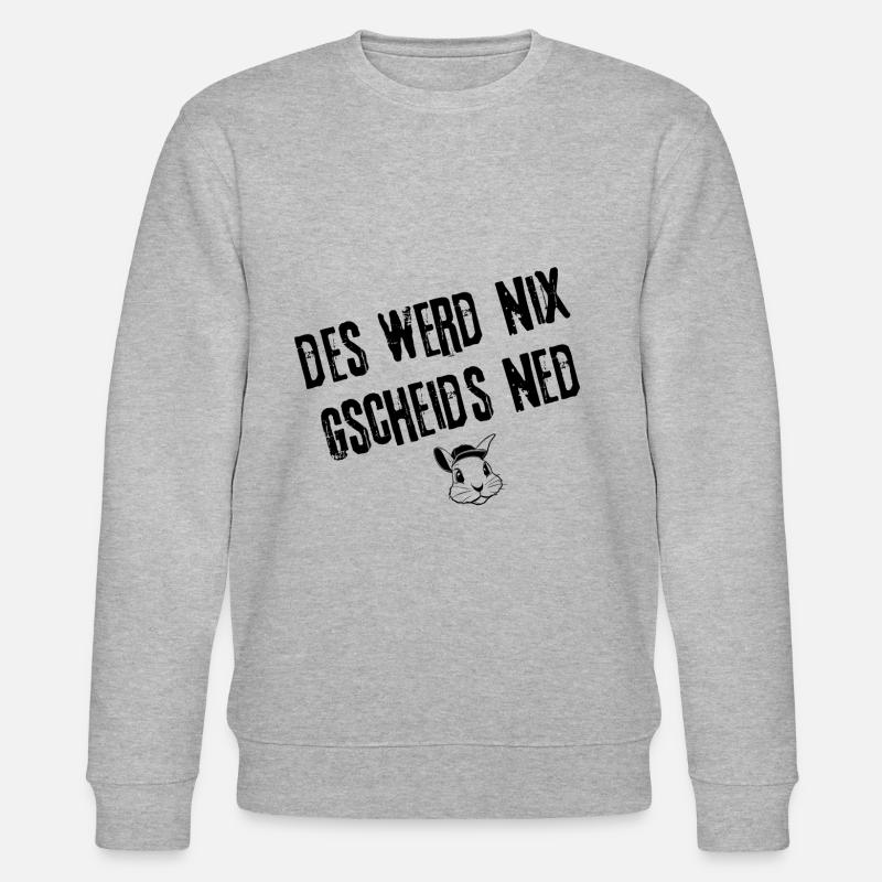 GscheidsNed_Vorhaben | Redewendung - Stanley/Stella Unisex Bio-Sweatshirt CHANGER  - Grau meliert