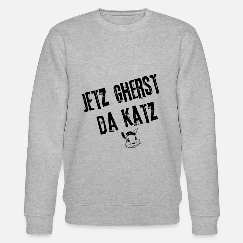 GherstDaKatz_Uberraschung | Redewendung - Stanley/Stella Unisex Bio-Sweatshirt CHANGER  - Grau meliert