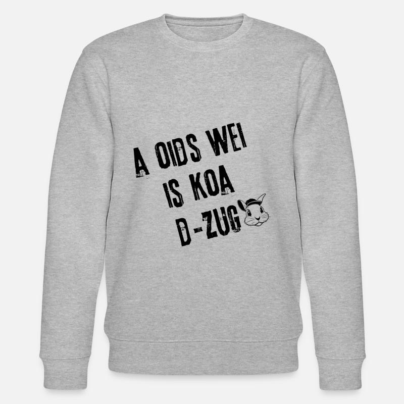 OidsWei Kein D-Zug | Redewendung - Stanley/Stella Unisex Bio-Sweatshirt CHANGER  - Grau meliert
