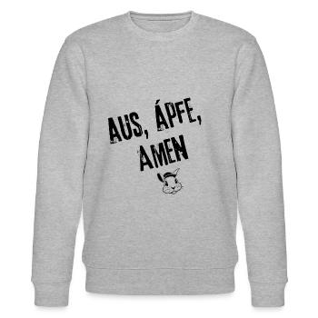 ApfelAus Amen | Redewendung - Stanley/Stella Unisex Bio-Sweatshirt CHANGER  - Grau meliert - Vorne - Nik (191cm) & Marisol (170cm)