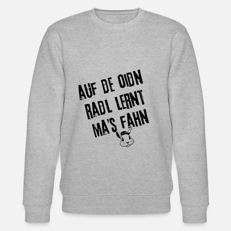 OidnRadlFahrn | Redewendung - Stanley/Stella Unisex Bio-Sweatshirt CHANGER  - Grau meliert
