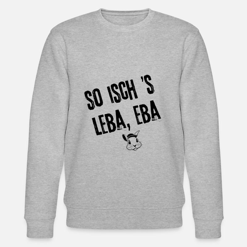 Eifach Leba | Redewendung - Stanley/Stella Unisex Bio-Sweatshirt CHANGER  - Grau meliert