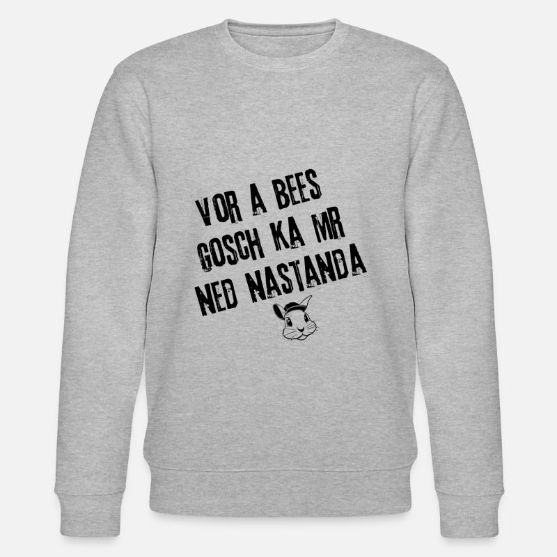 Klare Ansage | Redewendung - Stanley/Stella Unisex Bio-Sweatshirt CHANGER  - Grau meliert