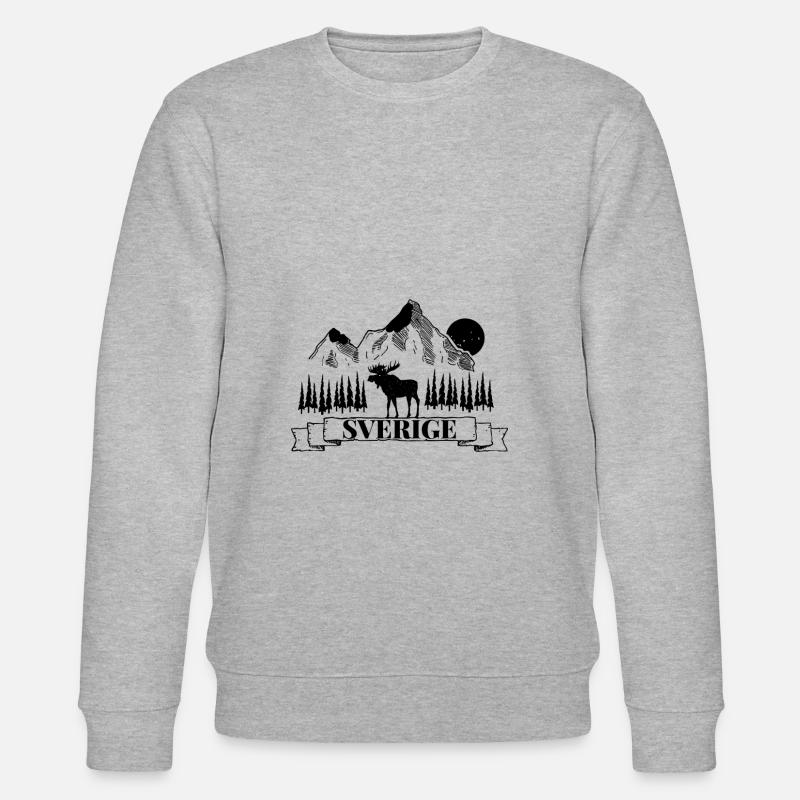 Sverige Elch - Stanley/Stella Unisex Bio-Sweatshirt CHANGER  - Grau meliert