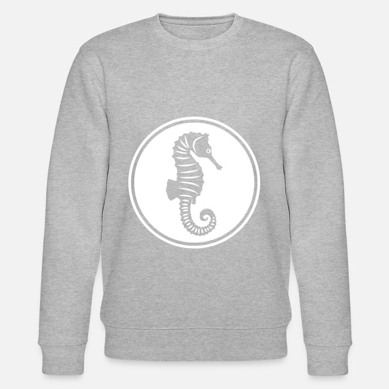 Seepferd tier - Stanley/Stella Unisex Bio-Sweatshirt CHANGER  - Grau meliert