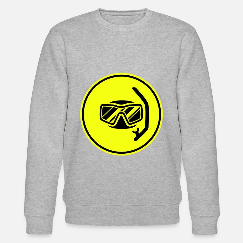 Taucherbrille kreis icon - Stanley/Stella Unisex Bio-Sweatshirt CHANGER - Grau meliert