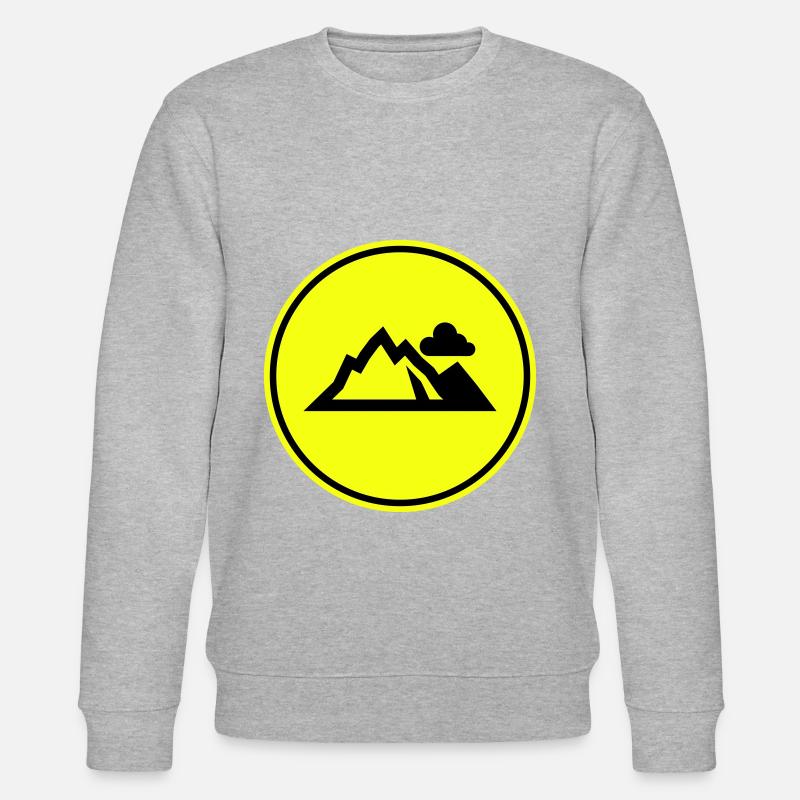 Berge Mountains Silhouette - Stanley/Stella Unisex Bio-Sweatshirt CHANGER  - Grau meliert