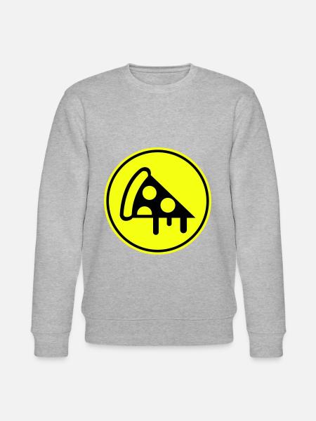 Pizza Icon Silhouette - Stanley/Stella Unisex Bio-Sweatshirt CHANGER - Grau meliert