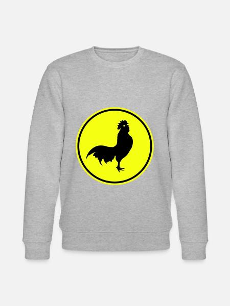 Hahn Tier silhouette - Stanley/Stella Unisex Bio-Sweatshirt CHANGER  - Grau meliert
