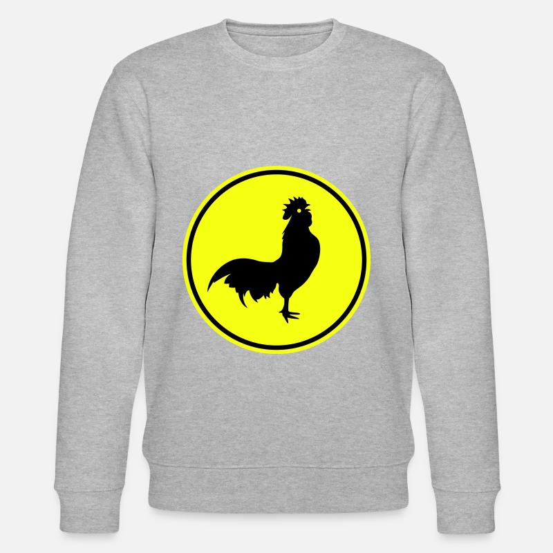 Silhouette d’animal coq - Sweat bio CHANGER Stanley/Stella Unisexe - gris chiné