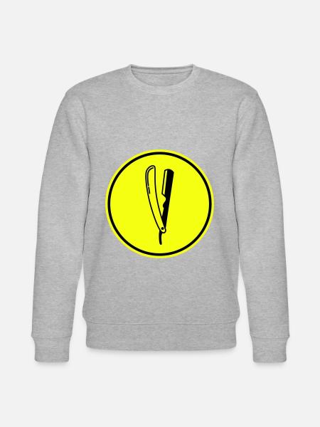 Shave Barber logo icon - Stanley/Stella CHANGER Unisex Organic Sweatshirt - heather grey