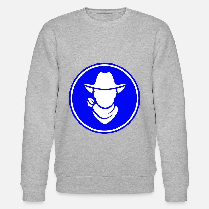 Cowboy western kopf - Stanley/Stella Unisex Bio-Sweatshirt CHANGER  - Grau meliert
