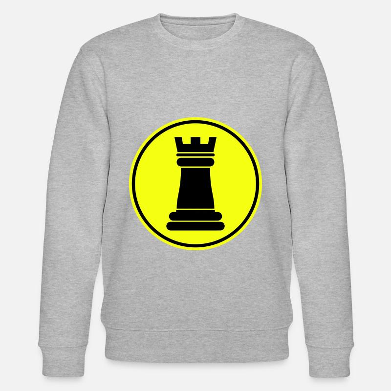 Schachfigur Turm - Stanley/Stella Unisex Bio-Sweatshirt CHANGER  - Grau meliert