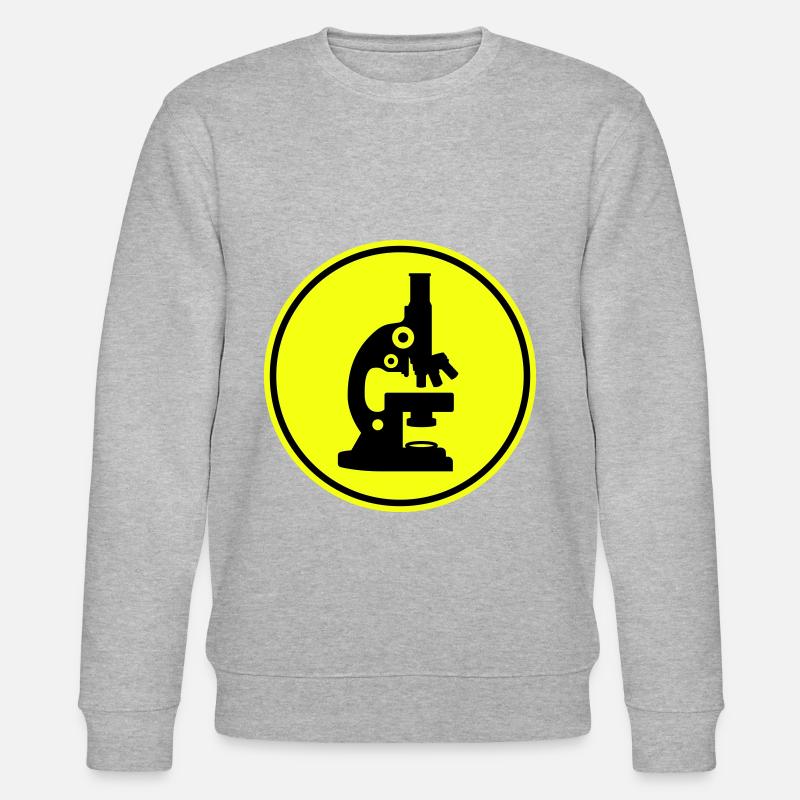 Mikroskop Icon Symbol - Stanley/Stella Unisex Bio-Sweatshirt CHANGER  - Grau meliert
