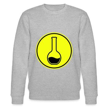 Reagenzglas chemiker - Stanley/Stella Unisex Bio-Sweatshirt CHANGER  - Grau meliert - Vorne - Nik (191cm) & Marisol (170cm)