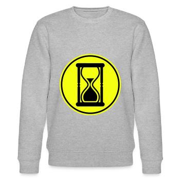 Sanduhr Symbol - Stanley/Stella Unisex Bio-Sweatshirt CHANGER  - Grau meliert - Vorne - Nik (191cm) & Marisol (170cm)