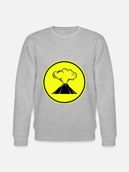 Vulkan icon symbol - Stanley/Stella Unisex Bio-Sweatshirt CHANGER - Grau meliert