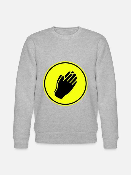 Hands symbol - Stanley/Stella CHANGER Unisex Organic Sweatshirt - heather grey
